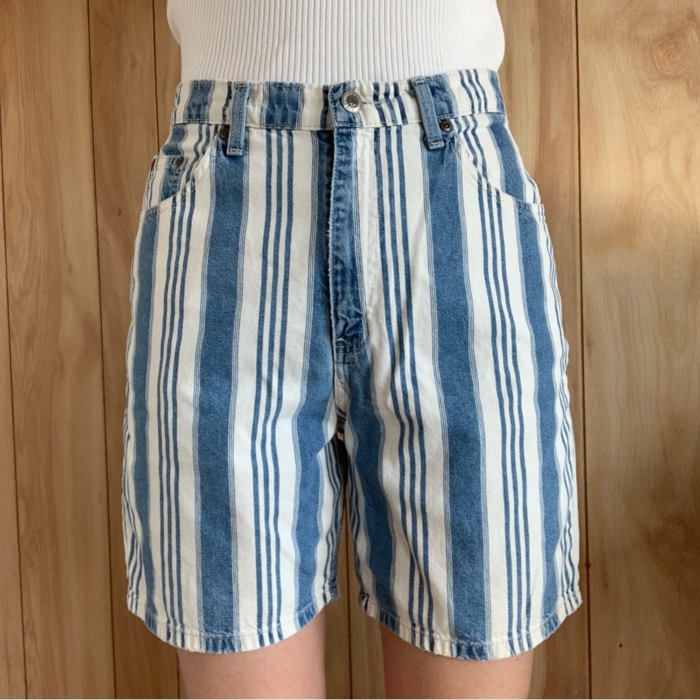 Vintage Striped Northcrest Jean Shorts